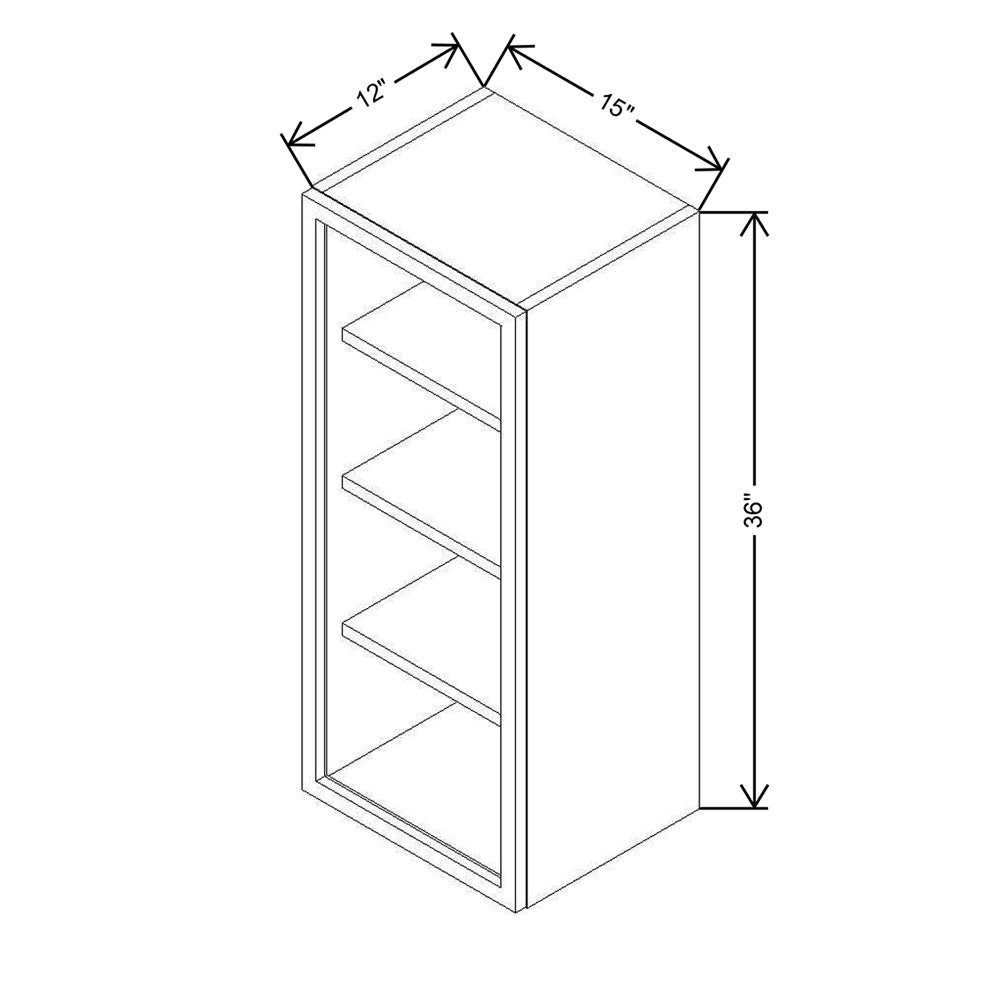 CNC Classic Broadway Chestnut 15" W X 36" H Aluminum Frame Glass Door - Vertical