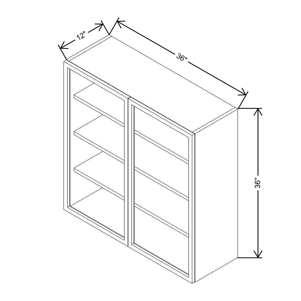 CNC Classic Milano Seaside 39" W X 24" H X 24" D Double Door Wall Cabinet