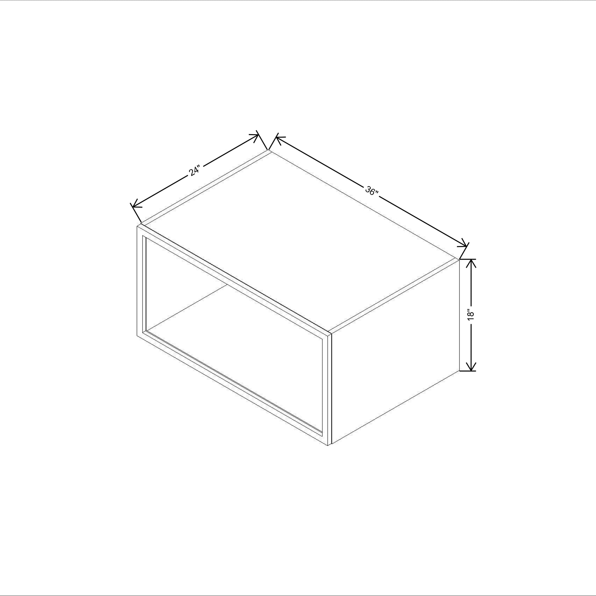 CNC Classic Milano Seaside 42" W X 42" H Double Door Wall Cabinet