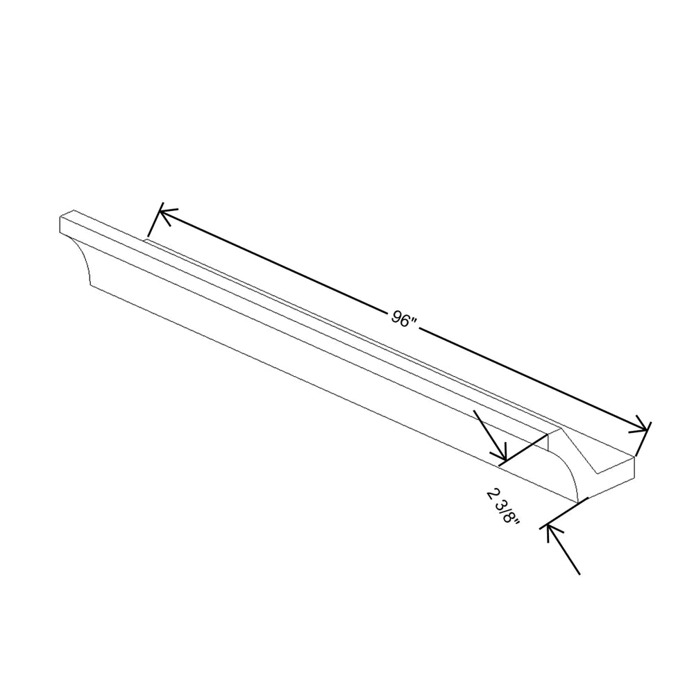 J&K Hazel H8 96" W 10 3-1/4 Cove Molding with Base