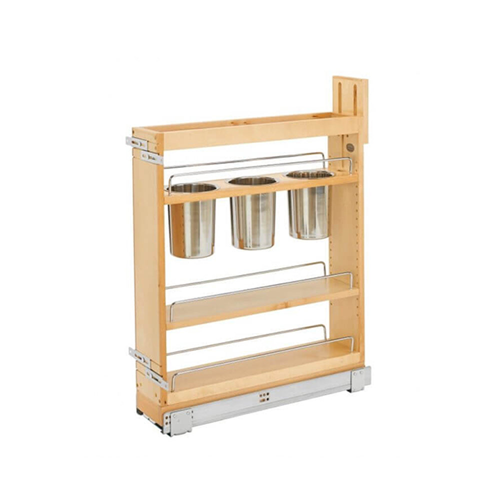Wolf Classic Dartmouth 5-Piece Hazelnut Stain Base FH Utensil Organizer Pull Out Installed