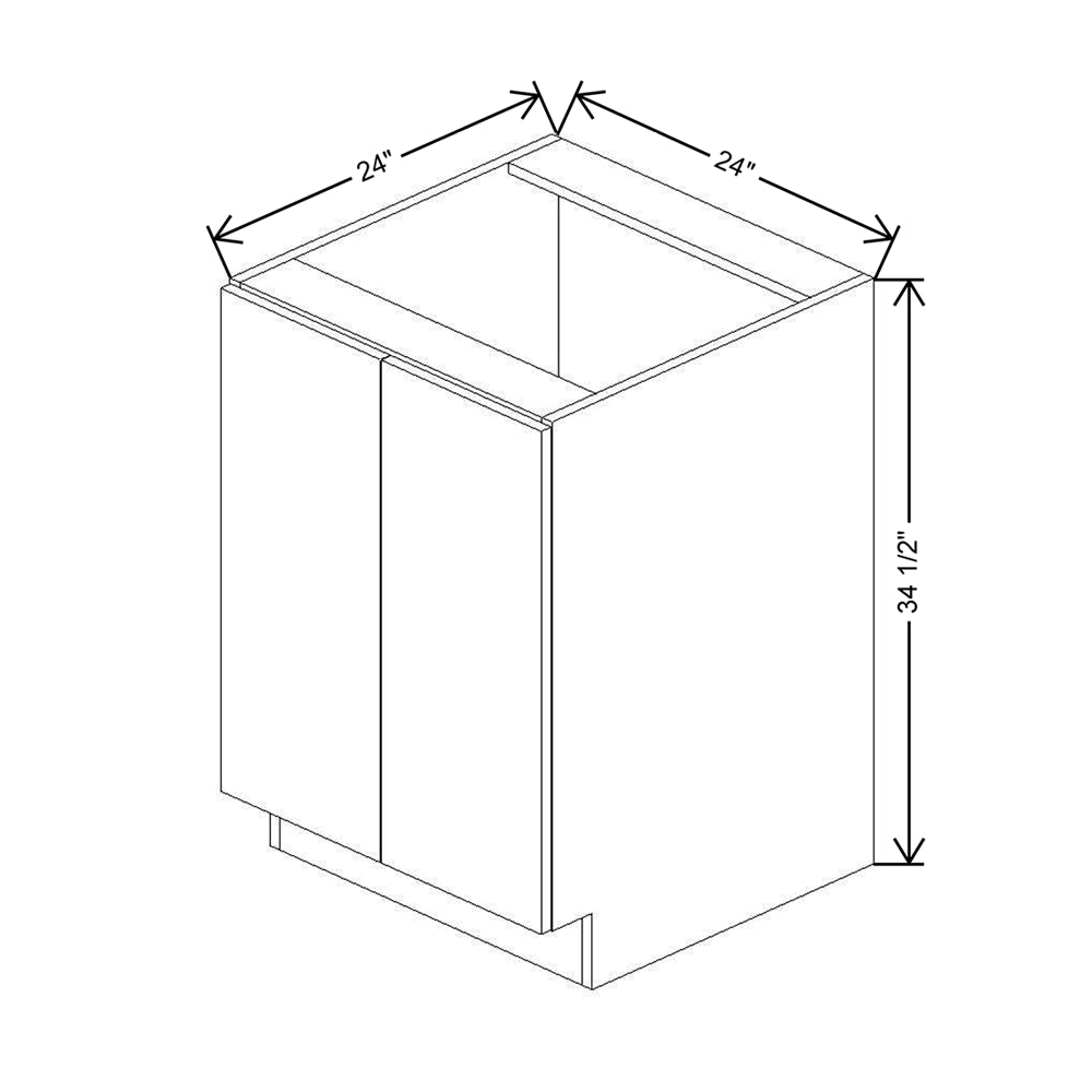 CNC Classic Milano Sand 24" W Full Height Double Door Base Cabinet