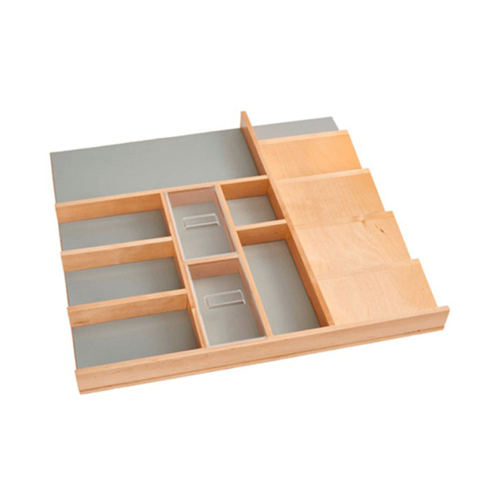 Wolf Classic York Grey Stain Drawer - Wood Cutlery Insert Kit