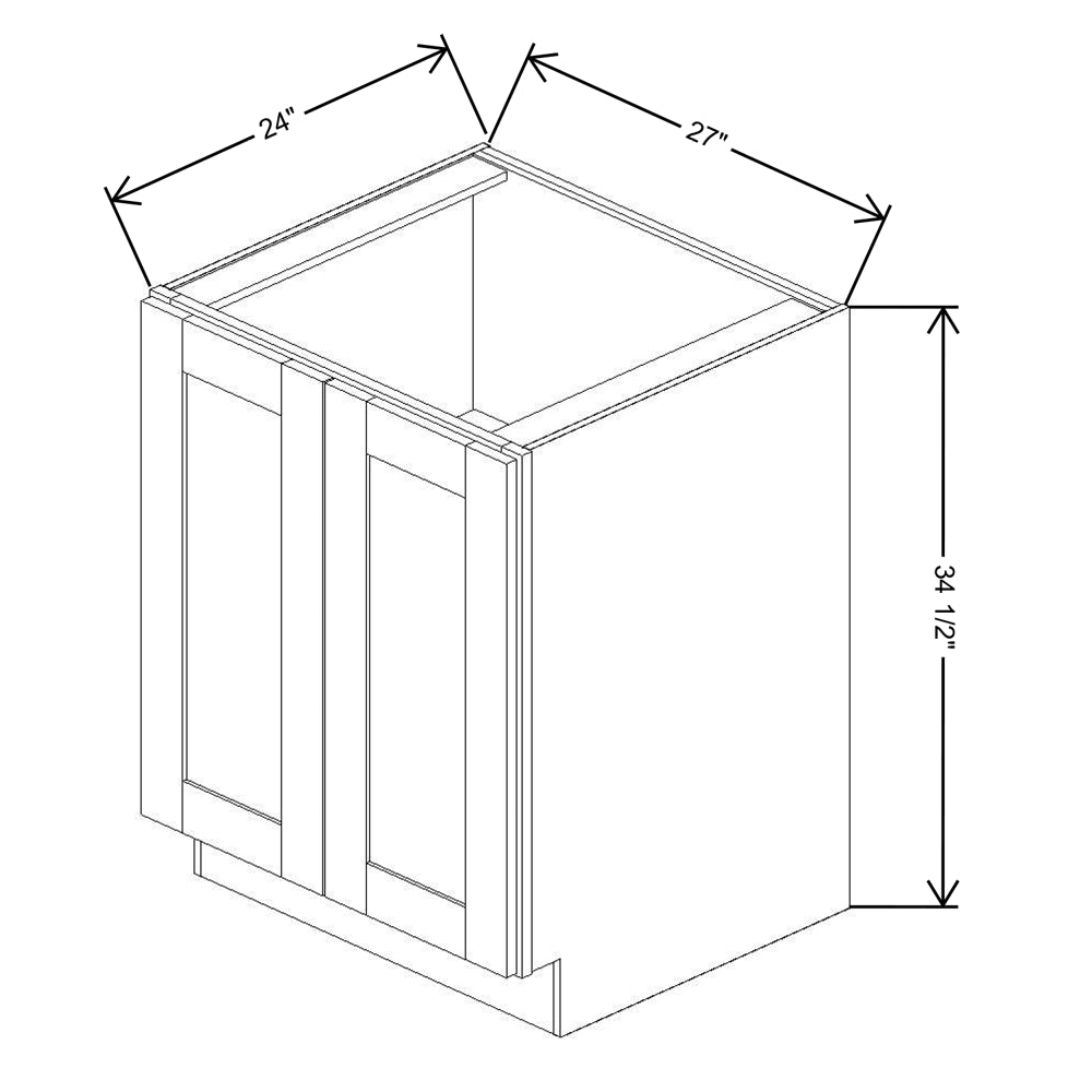 Fabuwood Allure Onyx Frost 27"W Base Double Full Doors