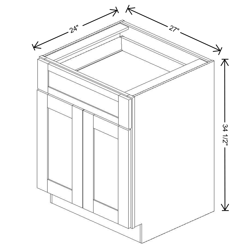 Fabuwood Allure Fusion Kona 27" W X 34 1/2" H X 24" D Double Door Base Cabinet
