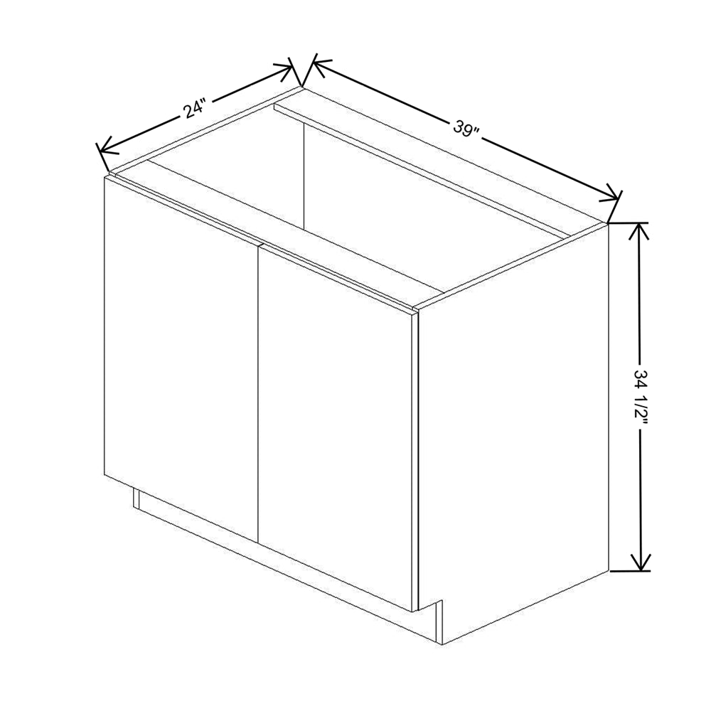 CNC Classic Milano Seaside 39" W Full Height Double Door Base Cabinet