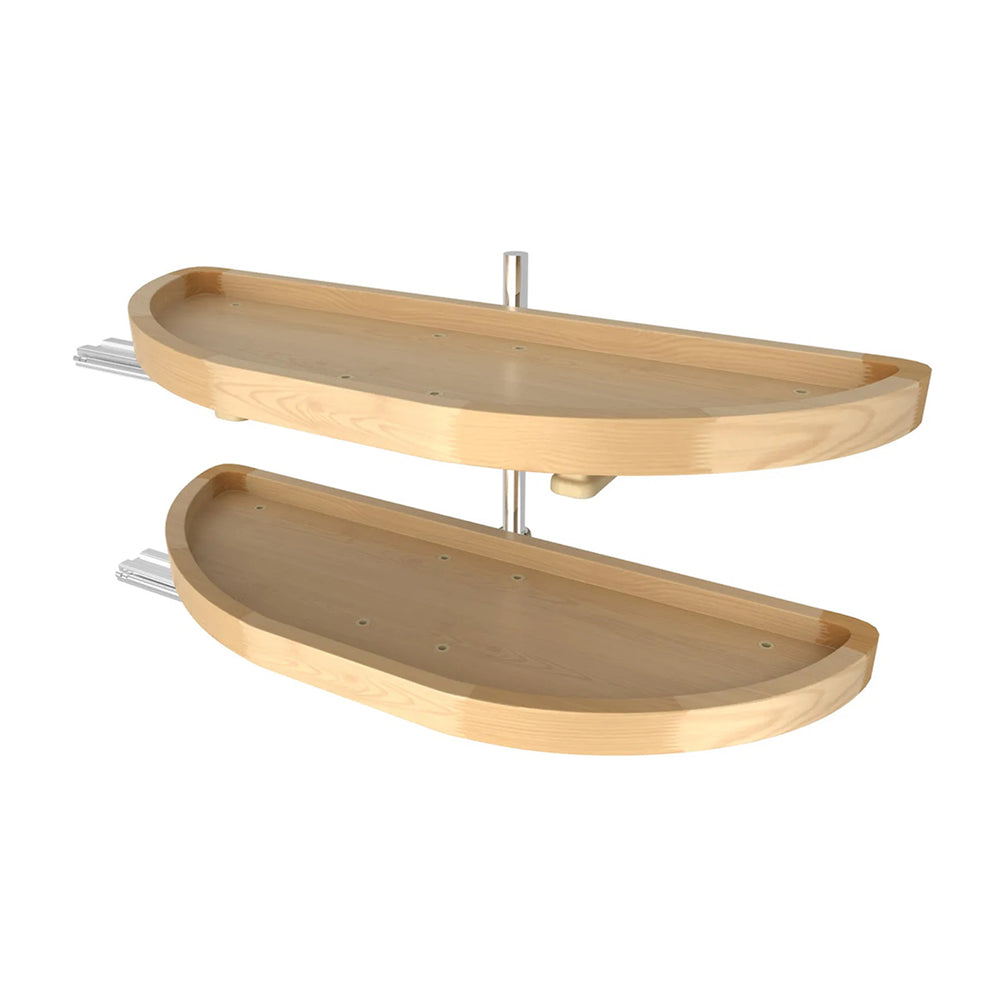 Wolf Classic Dartmouth 5-Piece Hazelnut Stain Base Corner - Lazy Susan Pull Out Shelves Kit