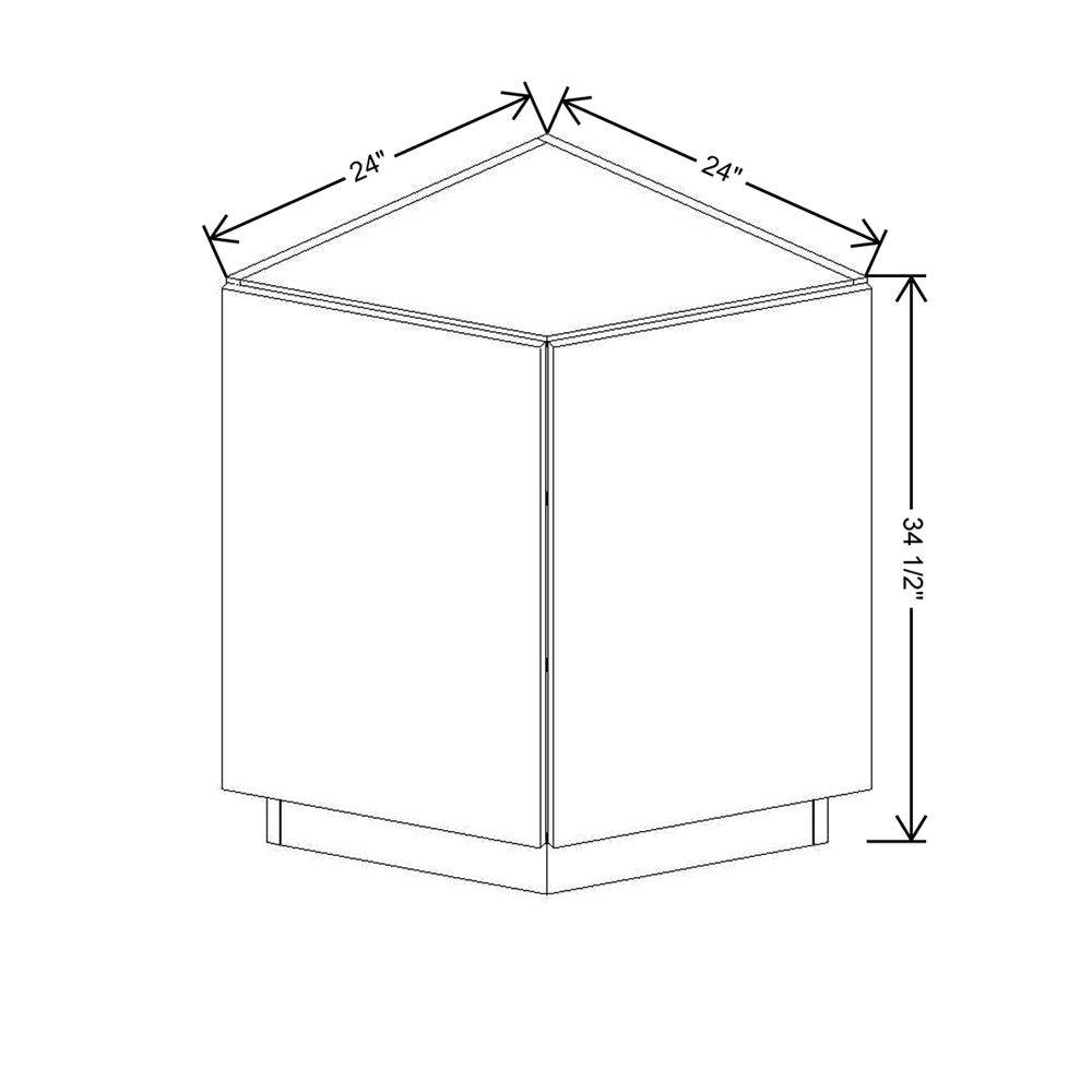 CNC Classic Milano Seaside 24" W Base End Cabinet