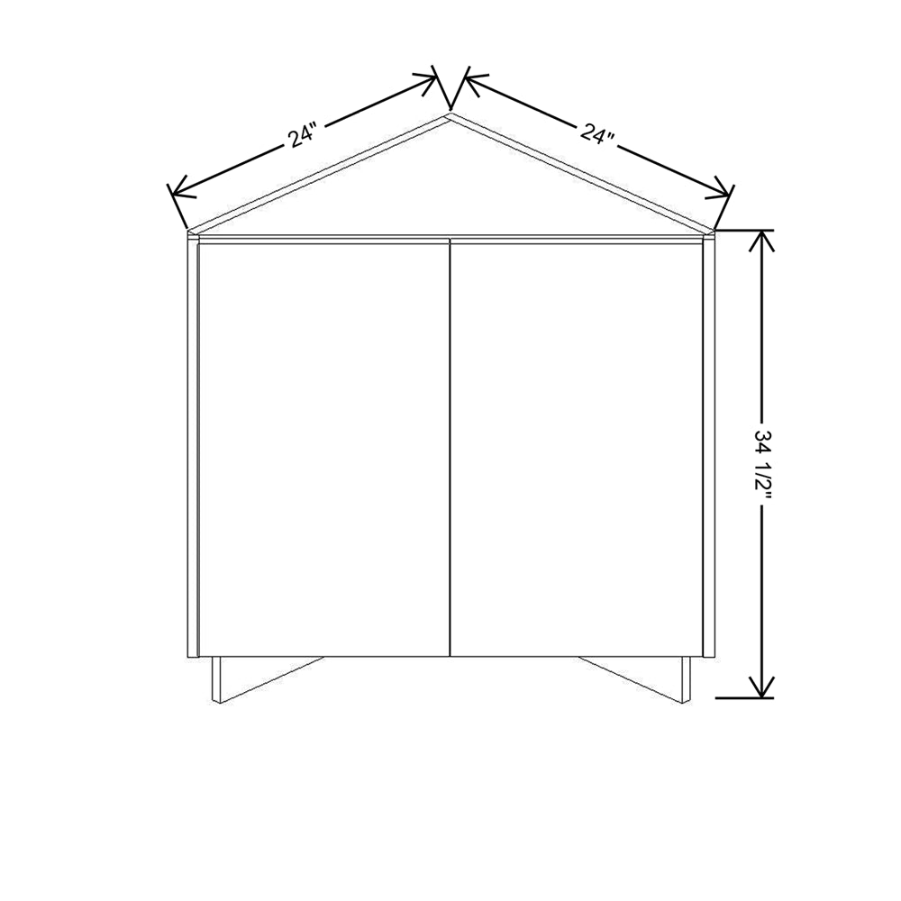 CNC Classic Broadway Cotton 24" W Straight Base End Cabinet
