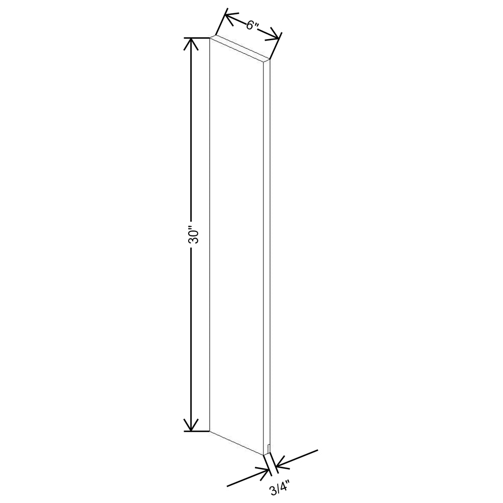 Fabuwood Allure Onyx Horizon 06"W Base Filler