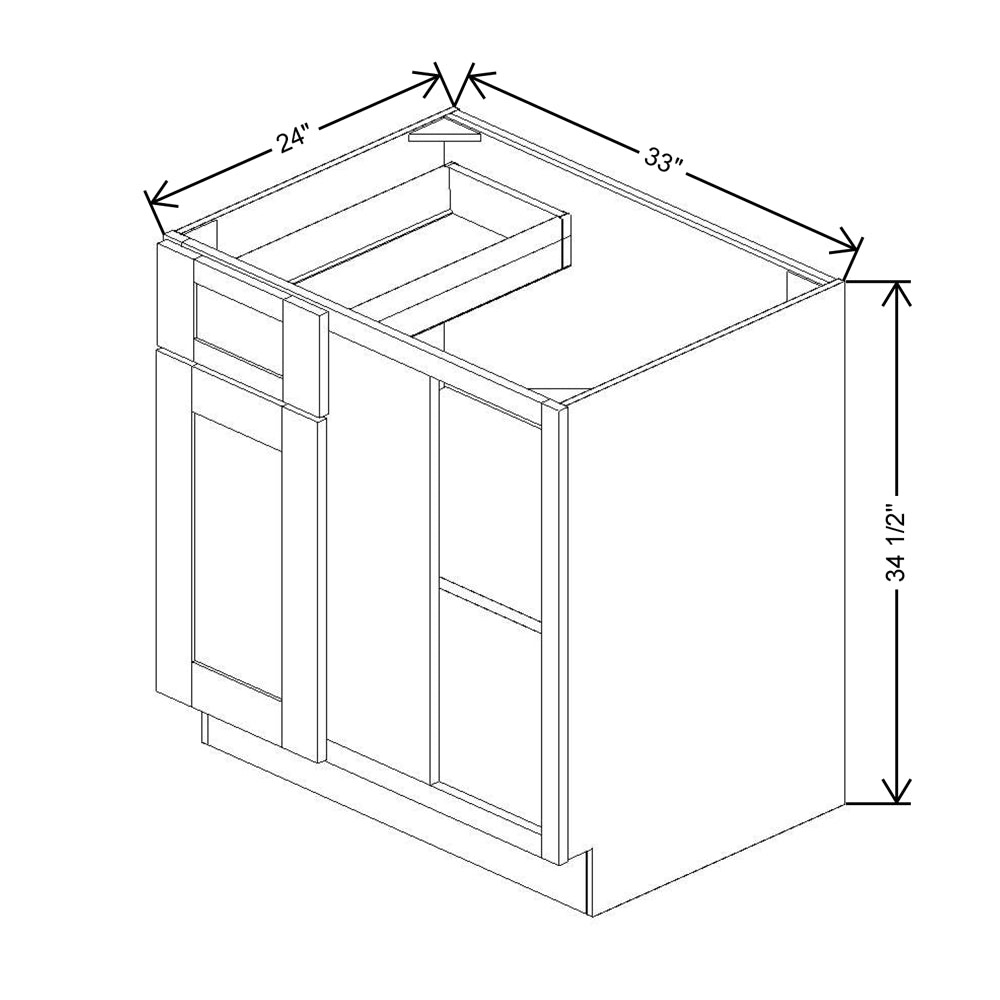Fabuwood Allure Galaxy Timber Width 39/42"W Base Blind