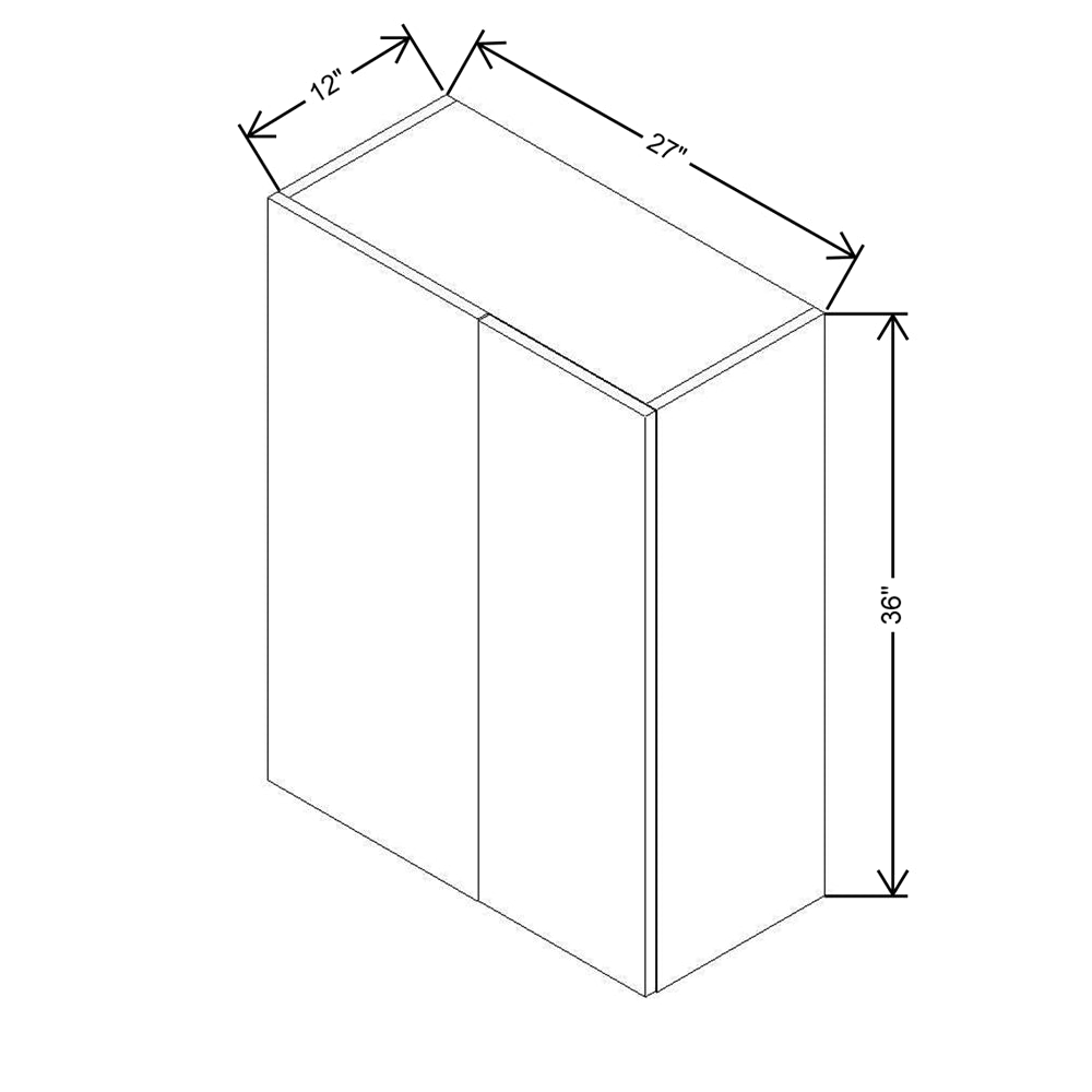 CNC Classic Milano Obsidian 30" W X 36" H Aluminum Frame Glass Door - Vertical