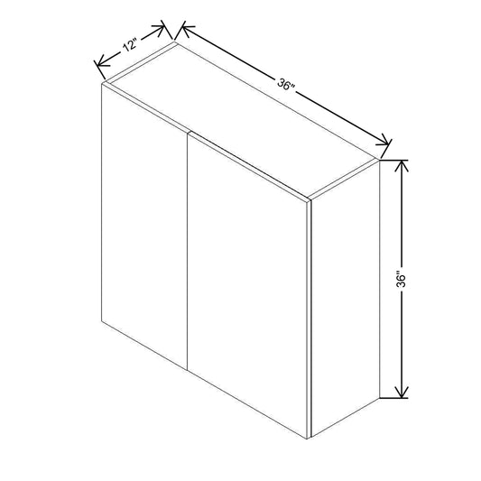 CNC Concord Newport White 36 To 39" W X 36" H Double Door Blind Wall Cabinet
