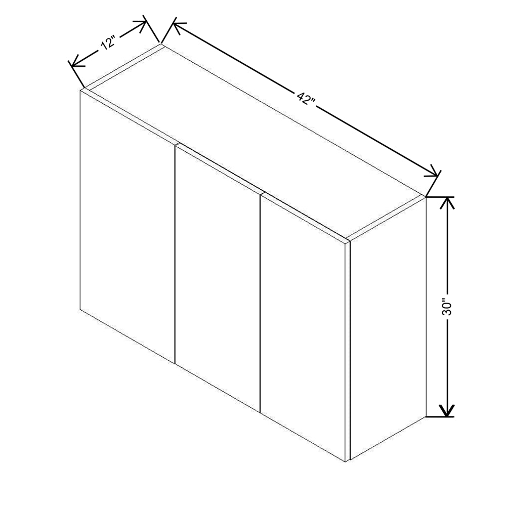 CNC Concord Newport White 42 To 45" W X 30" H Double Door Blind Wall Cabinet