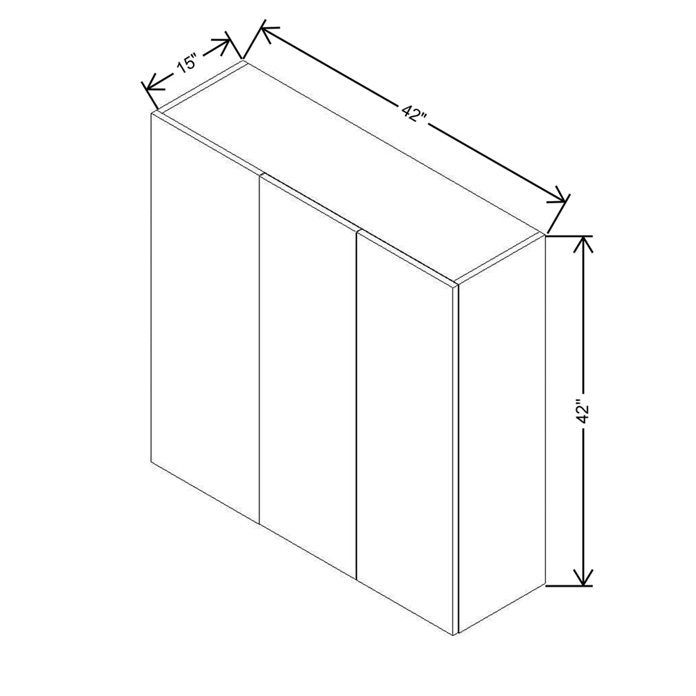 CNC Concord Richmond Stone 42 To 45" W X 42" H Double Door Blind Wall Cabinet