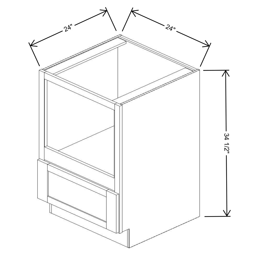 Fabuwood Allure Fusion Stone 24"W Base Microwave