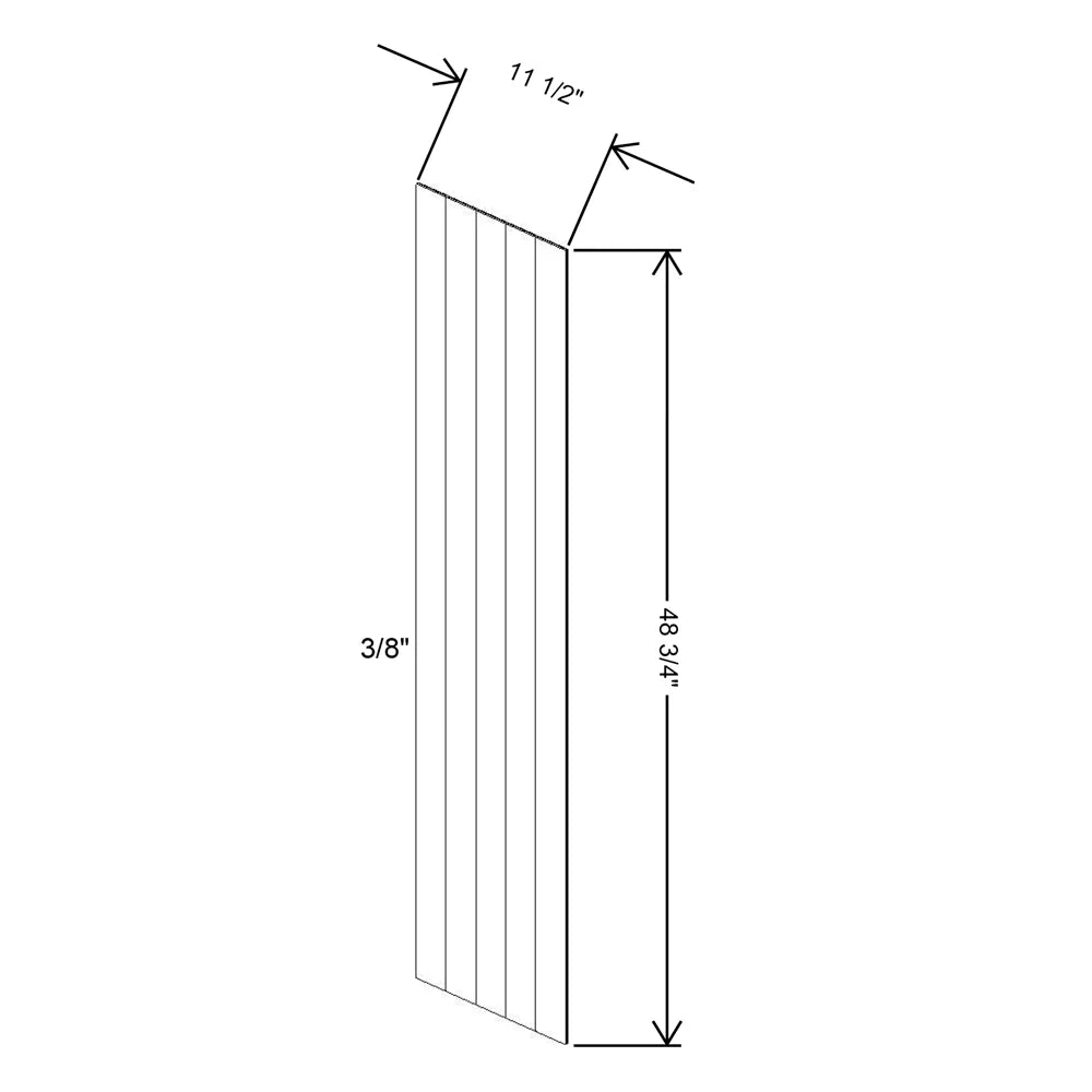 Fabuwood Allure Luna Desert Oak 12" W X 47 1/2" H X 3/8" D Beaded Panel Plank