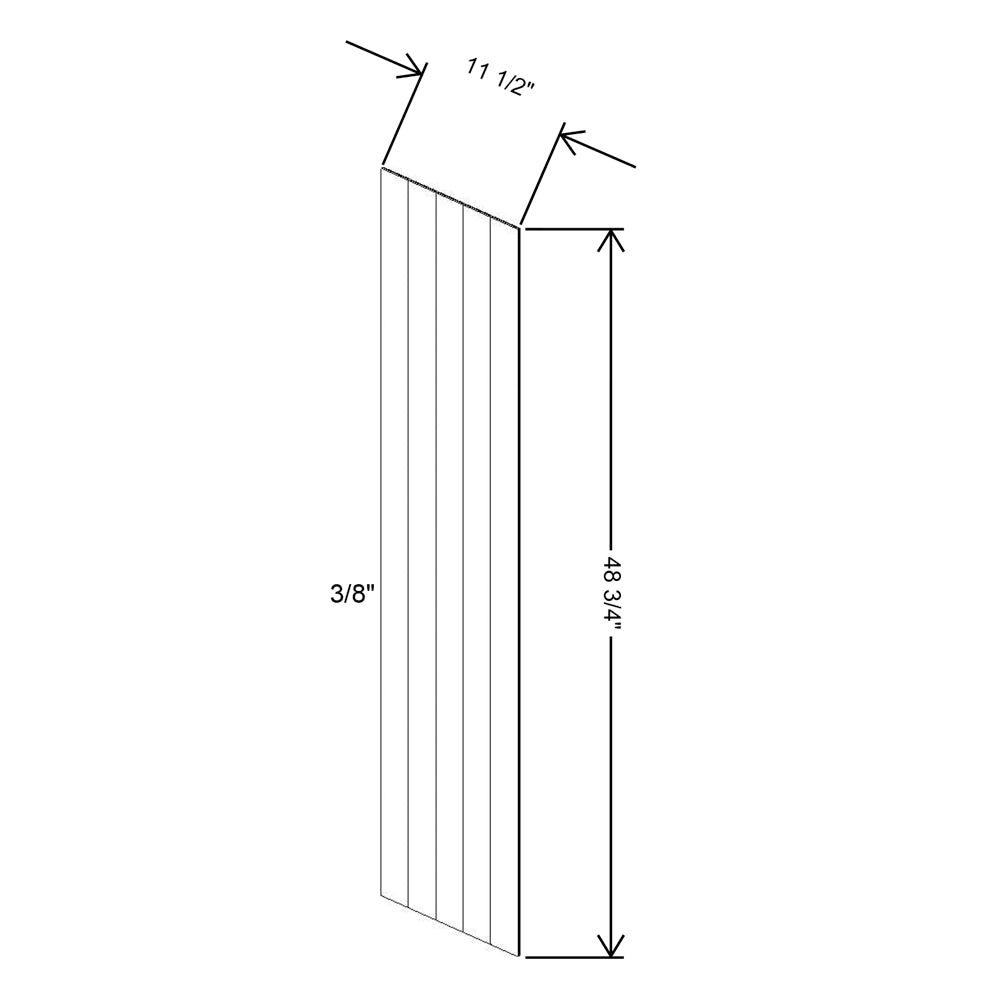 Fabuwood Allure Onyx Horizon 12"W Beaded Panel Plank