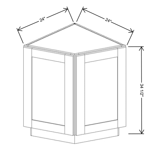 Fabuwood Allure Galaxy Frost 24"W Base Return Angle {Galaxy Frost Only}