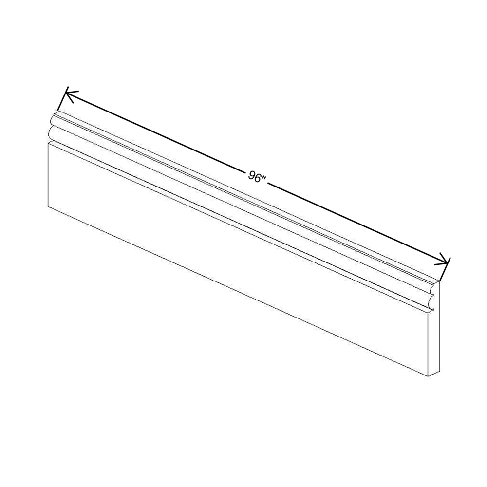 CNC Classic Versailles White 3/4" W X 4 1/2" H Base Molding