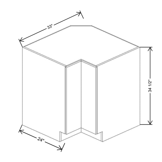 CNC Classic Milano Sand 33" W Easy Reach Corner Base Cabinet with 4" Space