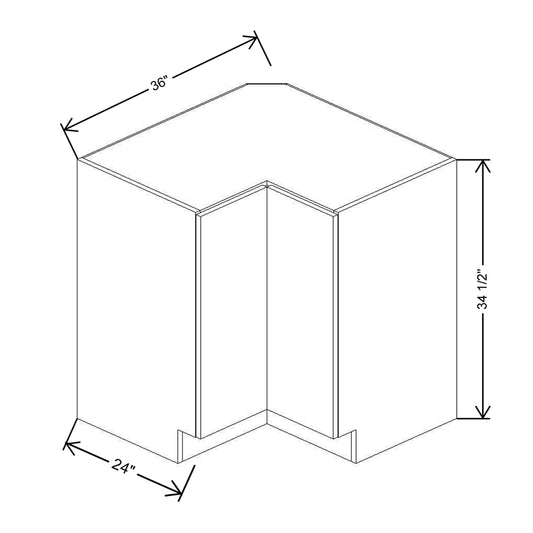 CNC Classic Milano Seaside 36" W Carousel Corner Base Cabinet