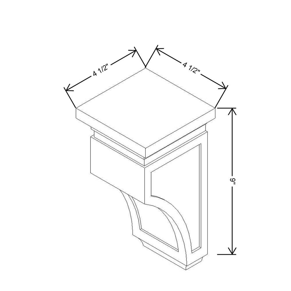 CNC Concord Richmond Stone 4 1/2" W X 9" H X 4 1/2" D Corbel