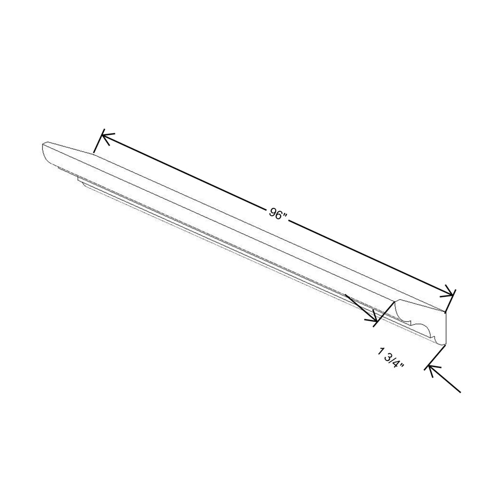 Wolf Classic Hanover White Paint 1 3/4" Cove Crown 96"W