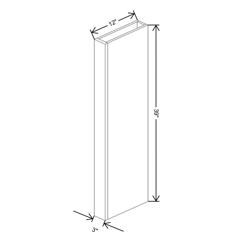 Fabuwood Allure Luna Kona 3" W X 39" H X 12" D Column