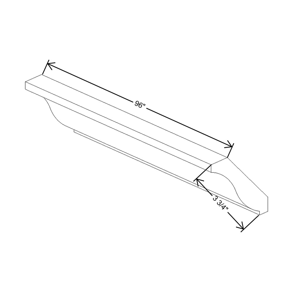 J&K Chocolate Glazed M01 96" W Large Crown Molding