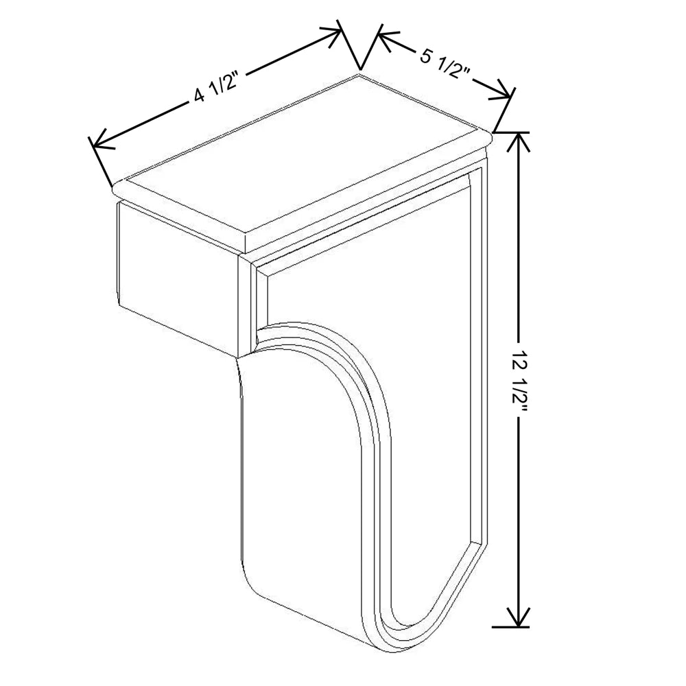 Fabuwood Allure Galaxy Desert Oak 5 1/4" W X 12 1/2" H X 4 1/2" D Wall Corbels