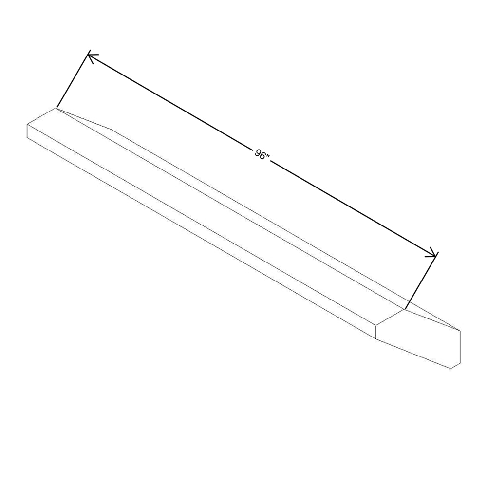 CNC Luxor 5-Piece Smoky Grey 96" W X 2" H X 2" D Shaker Crown Molding