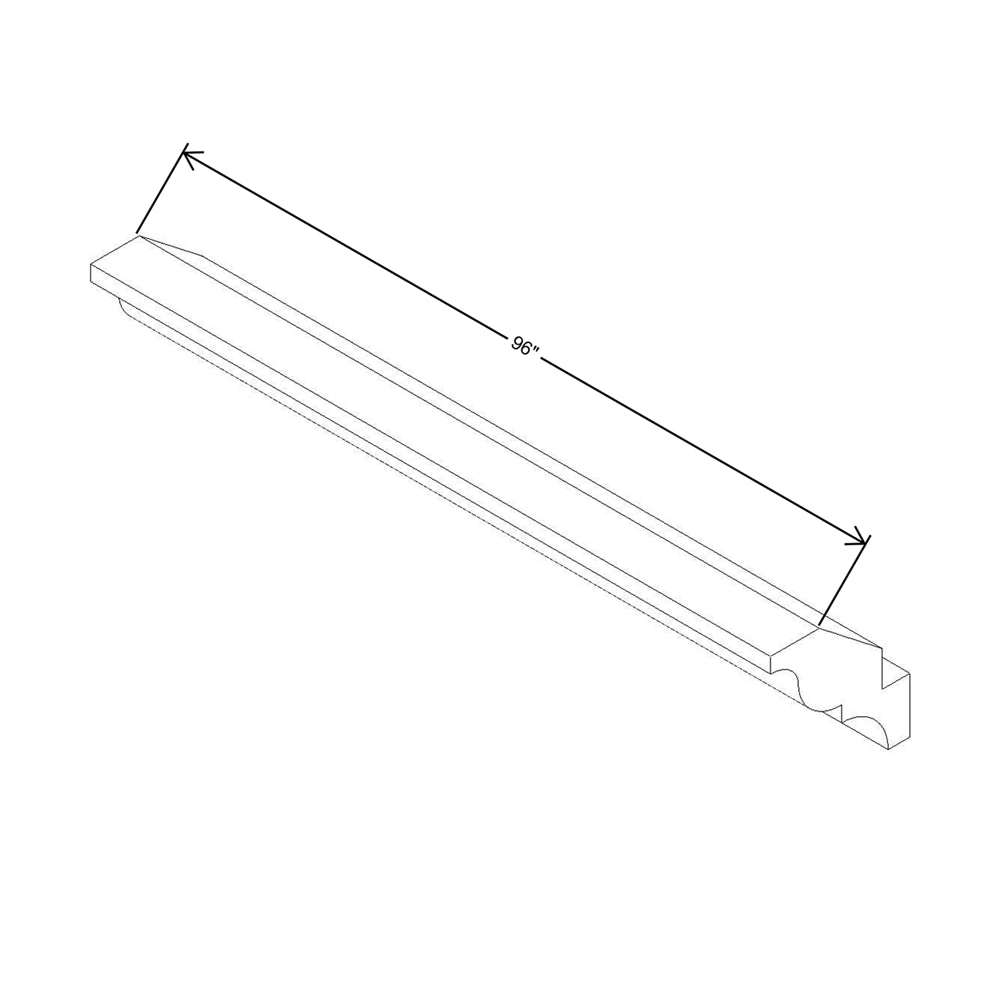 CNC Concord Newport White 96" W X 2" H X 2" D Crown Molding