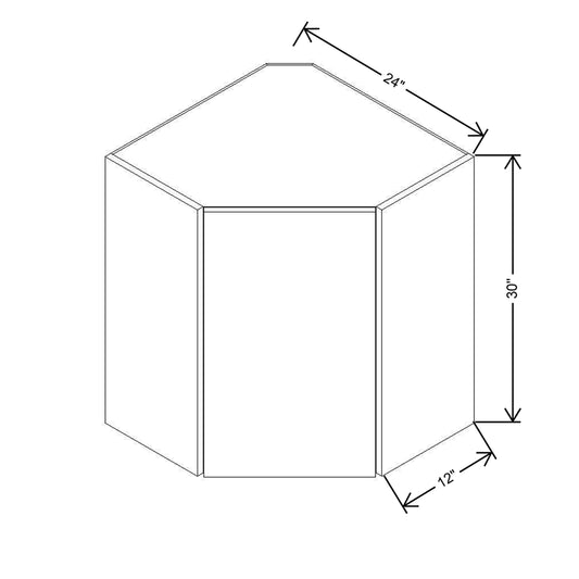 CNC Concord Richmond Stone 24" W X 30" H Diagonal Corner Wall Cabinet