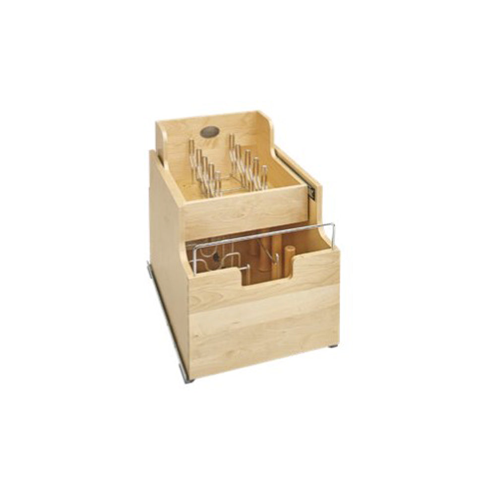 Fabuwood Allure Onyx Horizon 18" Width 2 Tier Cookware Organizer Insert w/Blum Sides