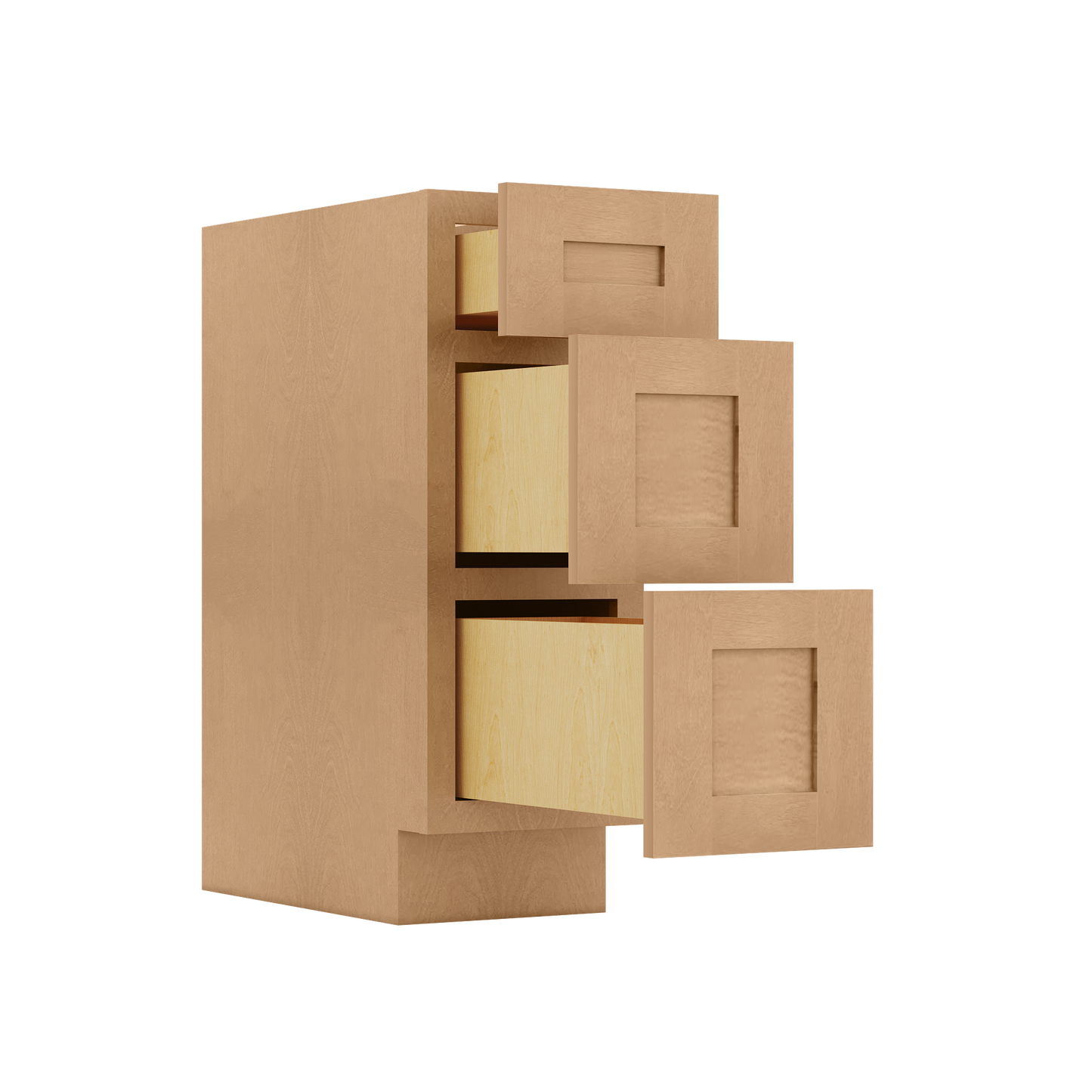 Drawer Base Kitchen Cabinet DB12 Shaker Toffee 12 in. width 34.5 in. height 24 in. depth
