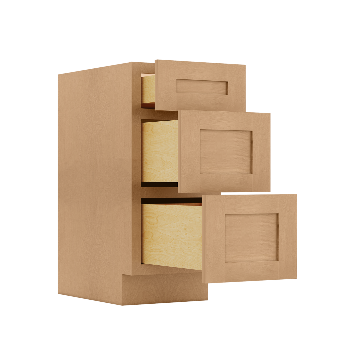 Drawer Base Kitchen Cabinet DB15 Shaker Toffee 15 in. width 34.5 in. height 24 in. depth