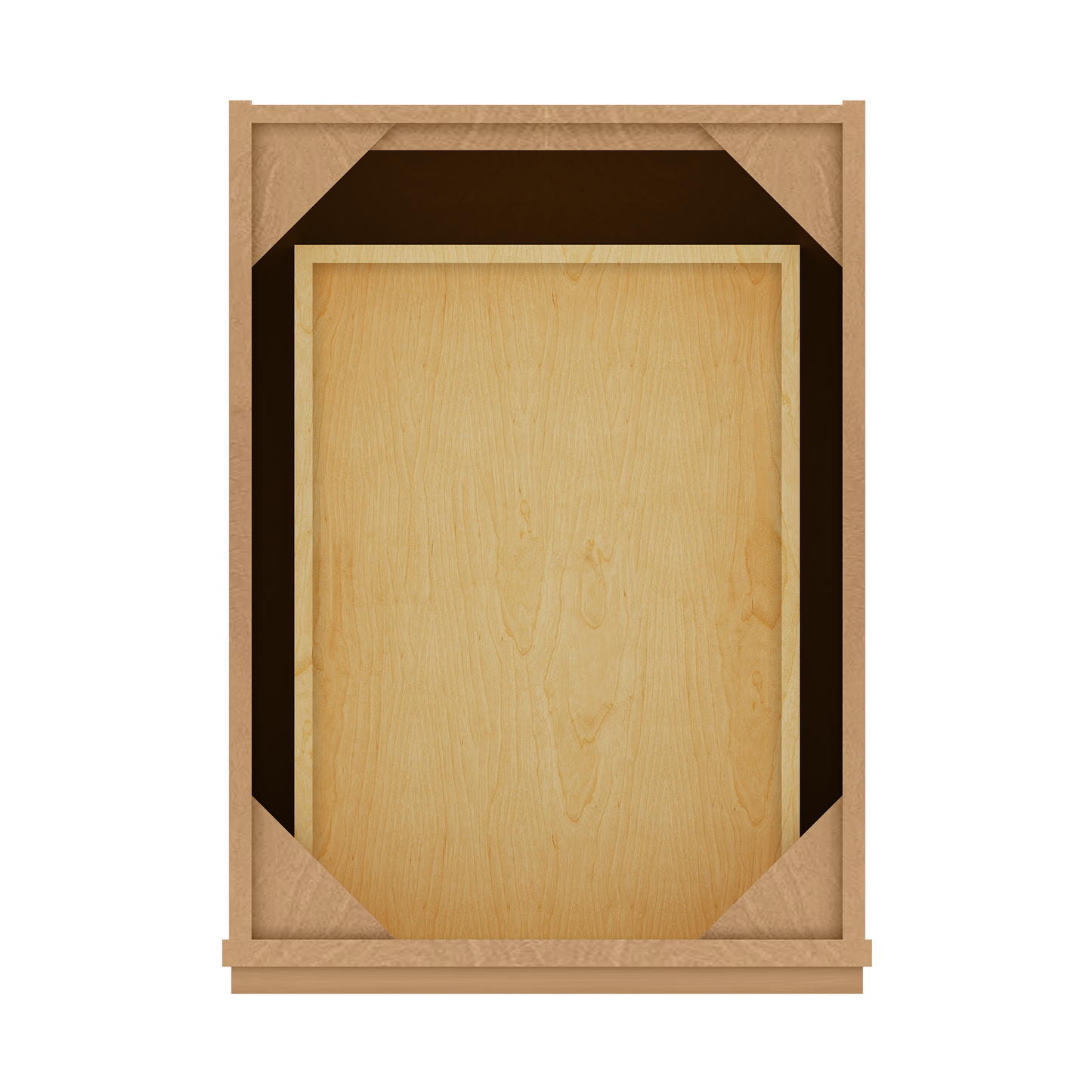 Drawer Base Kitchen Cabinet DB18 Shaker Toffee LessCare 18 in. width 34.5 in. height 24 in. depth
