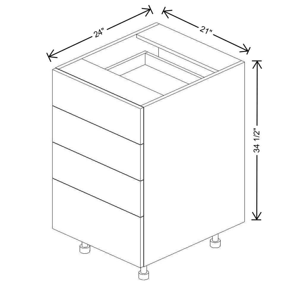 Fabuwood Illume Tuscany Muratti 44"W 4 Drawer Base