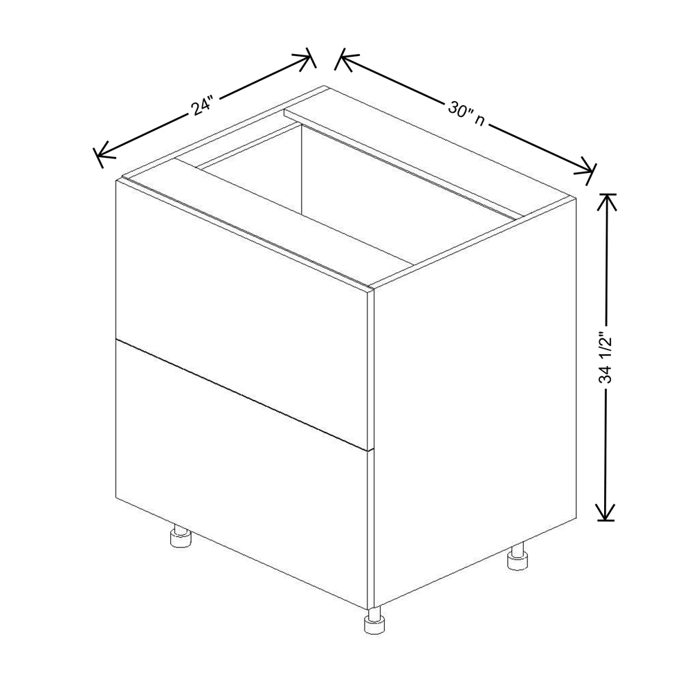 Fabuwood Illume Tuscany Grigio Muratti 1 15"W 2 Drawer Base