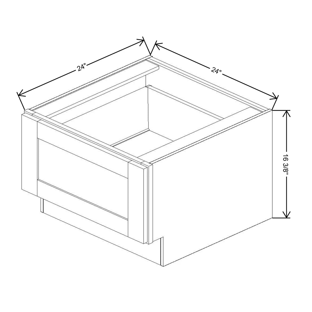 Fabuwood Allure Luna Desert Oak 24" W X 34 1/2" H X 24" D Bench Seat Cabinet