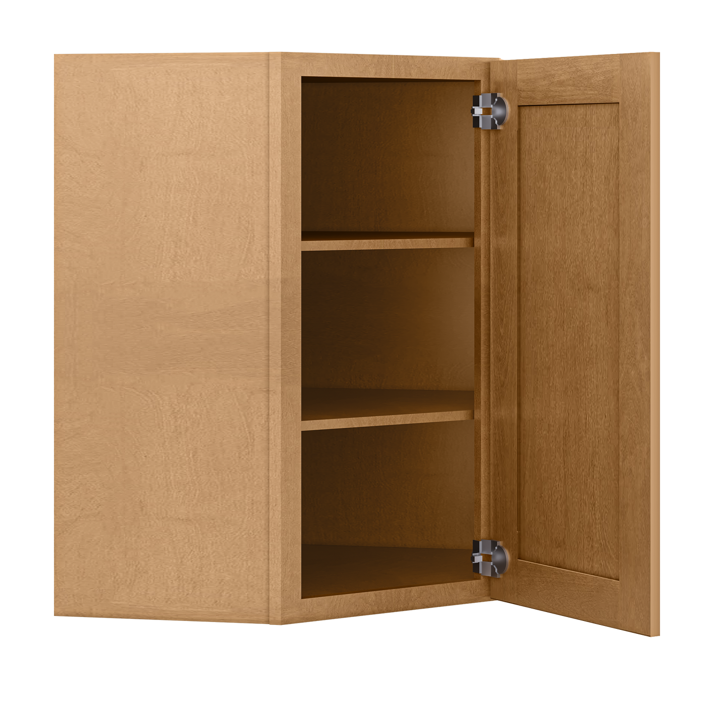 Diagonal Corner Kitchen Cabinet DC2736 Shaker Toffee 27 in. width 36 in. height 15 in. depth