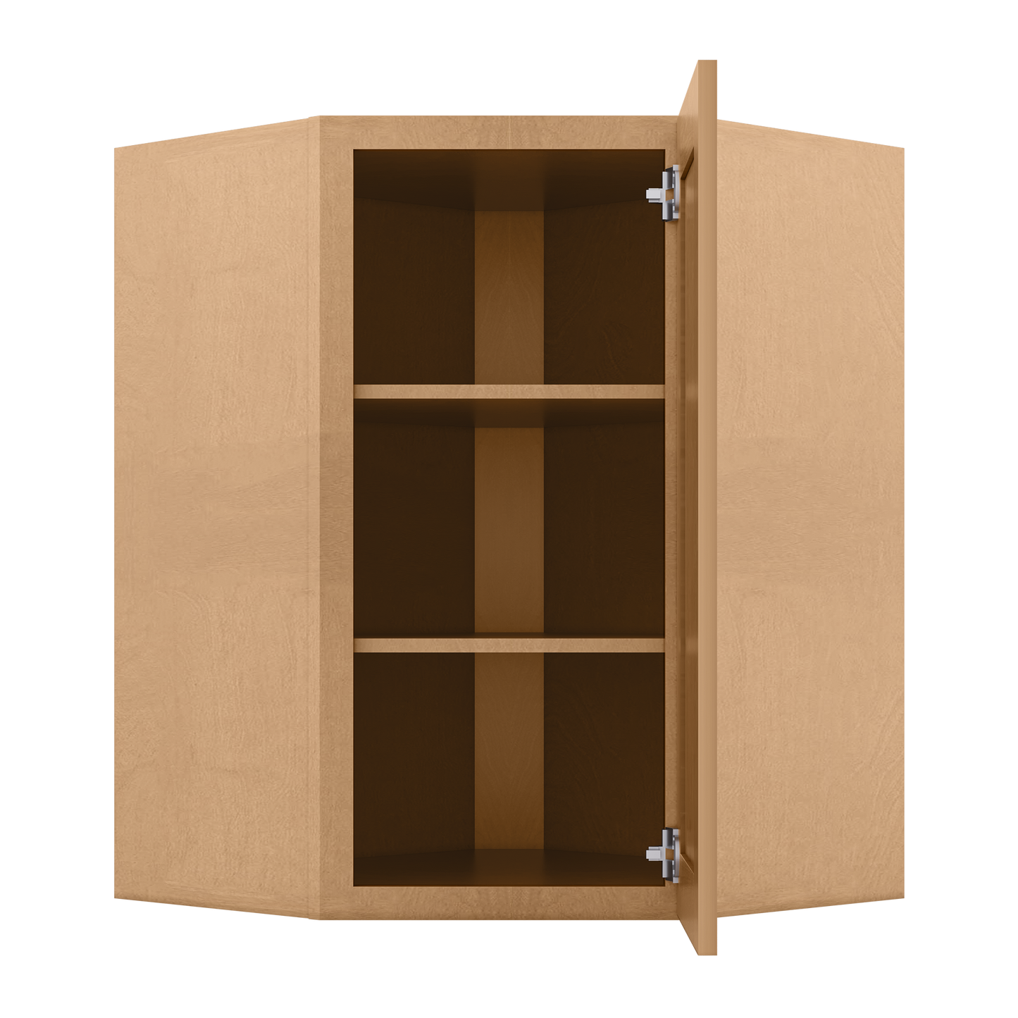 Diagonal Corner Kitchen Cabinet DC2736 Shaker Toffee 27 in. width 36 in. height 15 in. depth