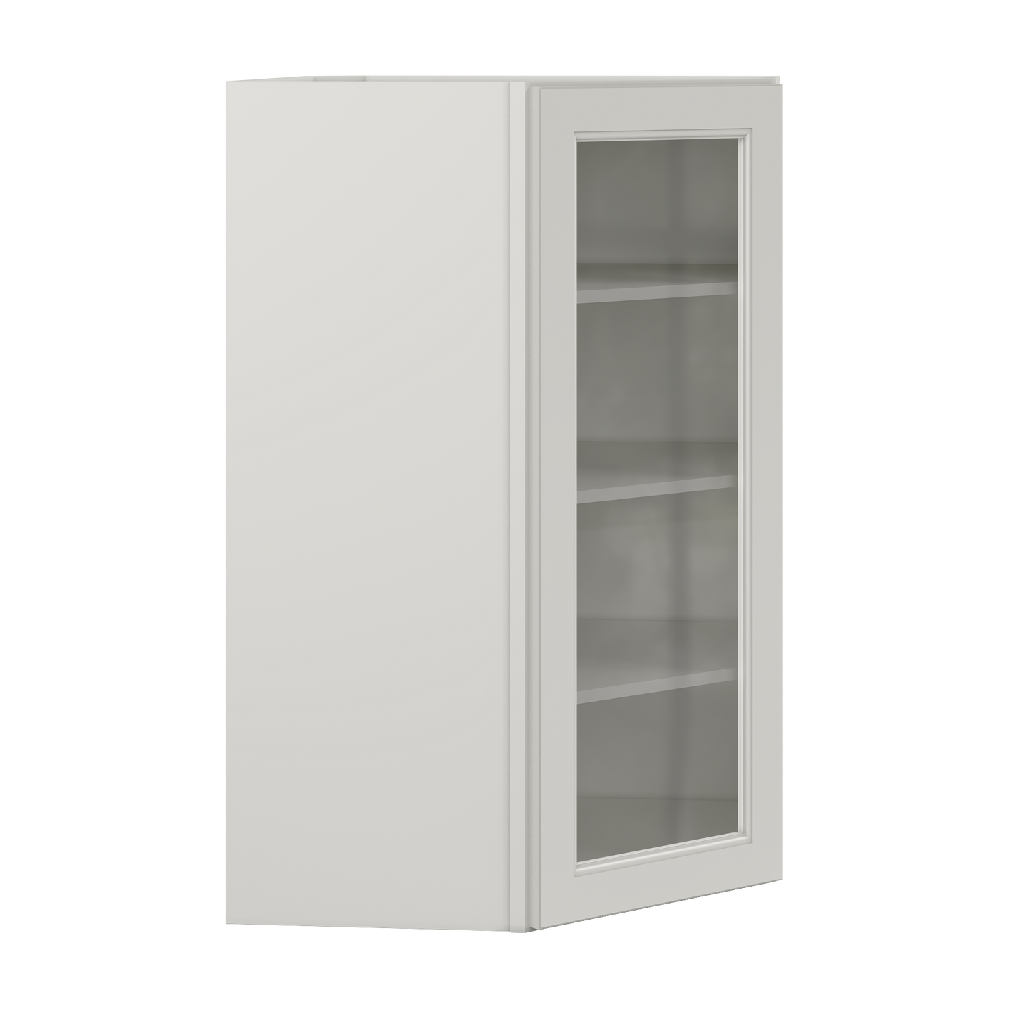 Mullion Diagonal Corner Wall Kitchen Cabinet DCMD2742 Milan Pearl 27 in. width 42 in. height 15 in. depth