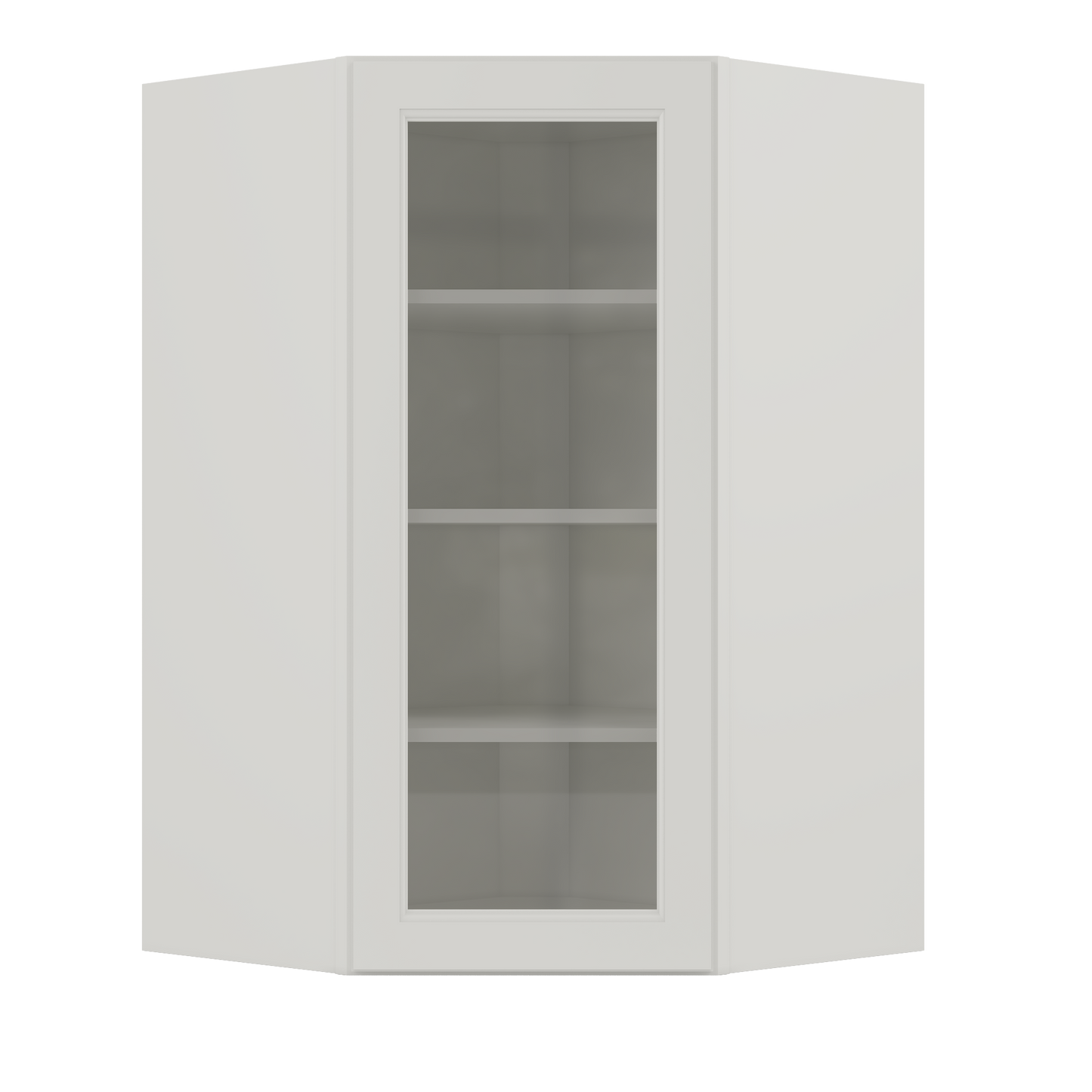 Mullion Diagonal Corner Wall Kitchen Cabinet DCMD2742 Milan Pearl 27 in. width 42 in. height 15 in. depth