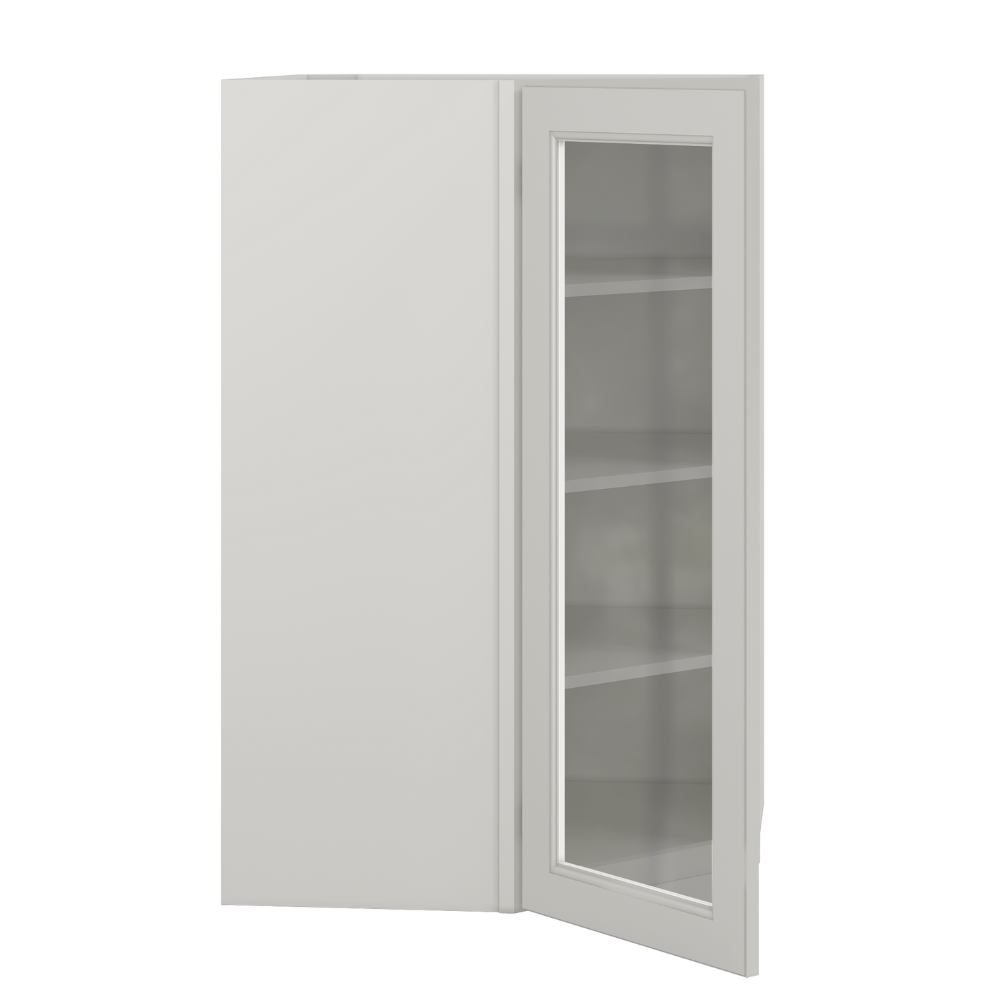 Mullion Diagonal Corner Wall Kitchen Cabinet DCMD2742 Milan Pearl 27 in. width 42 in. height 15 in. depth