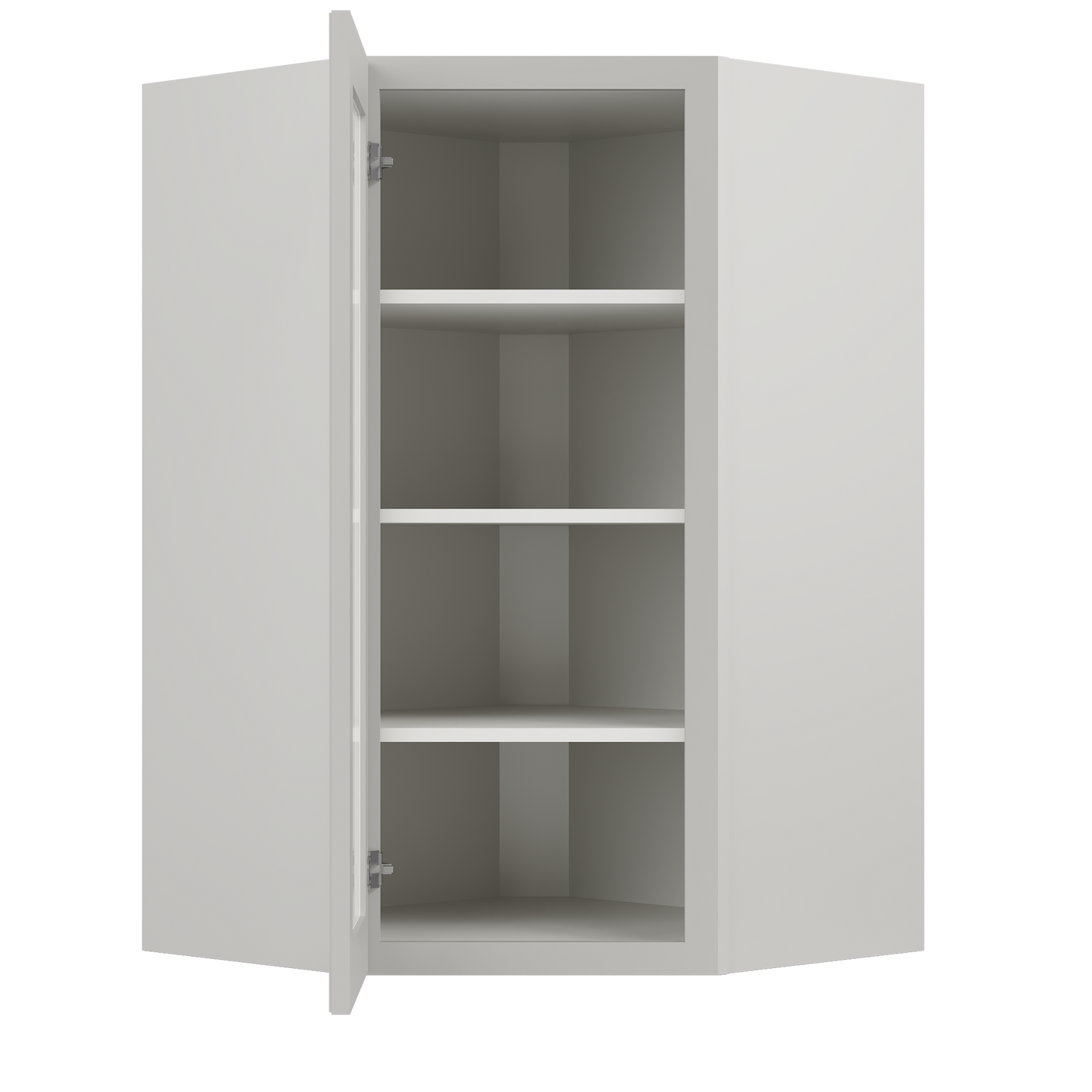 Mullion Diagonal Corner Wall Kitchen Cabinet DCMD2742 Milan Pearl 27 in. width 42 in. height 15 in. depth