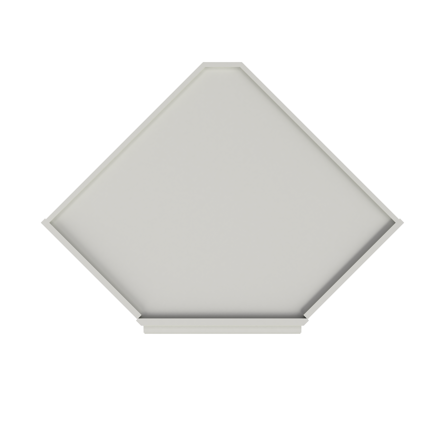 Mullion Diagonal Corner Wall Kitchen Cabinet DCMD2742 Milan Pearl 27 in. width 42 in. height 15 in. depth