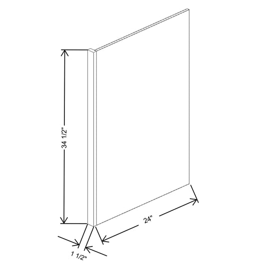 Fabuwood Allure Galaxy Desert Oak 1 1/2" W X 34 1/2" H X 24" D Dishwasher End Panel