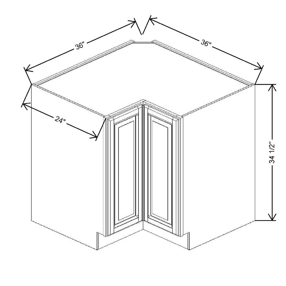 Fabuwood Quest Metro Frost 36" W X 34 1/2" H X 24" D Easy Reach Base Cabinet